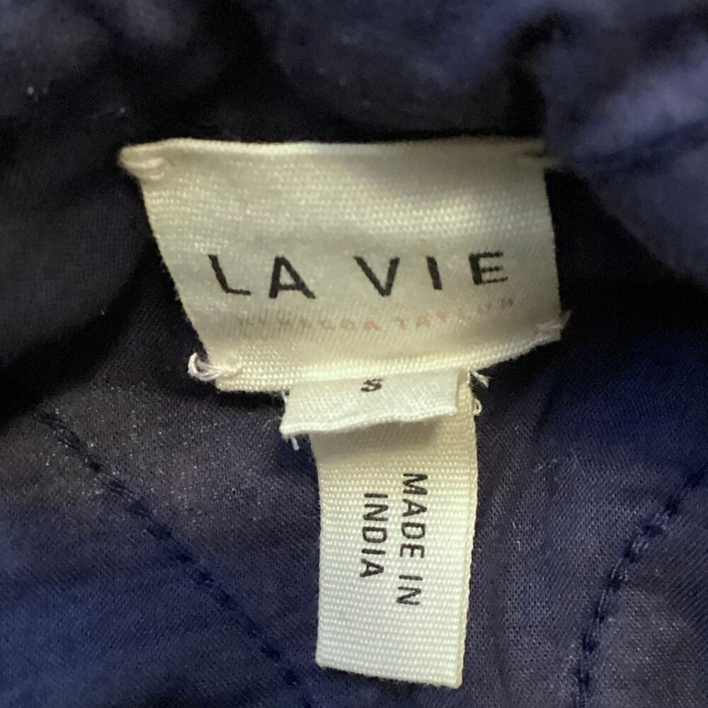 La Vie Rebecca Taylor Toile Flower Block Print Ruffle Trim Mini Dress S - Picture 8 of 10